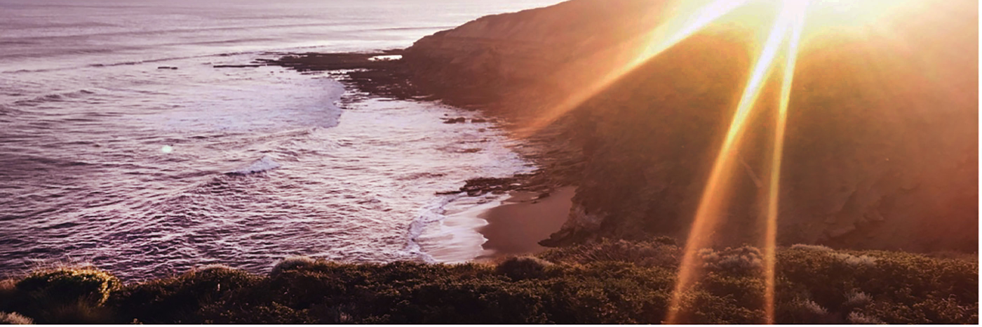 sunset over ocean